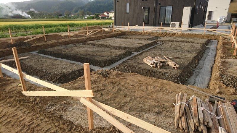 雲南市I様邸　基礎工事中（出雲市　夢工房）